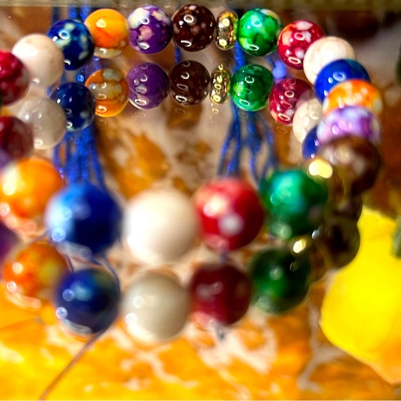 Chakra Yoga Stone Beaded Bracelet - Picture 2 of 9